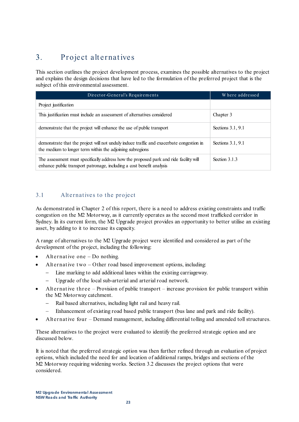 M2 Upgrade Environmental Assessment NSW Roads and Traffic Authority 23