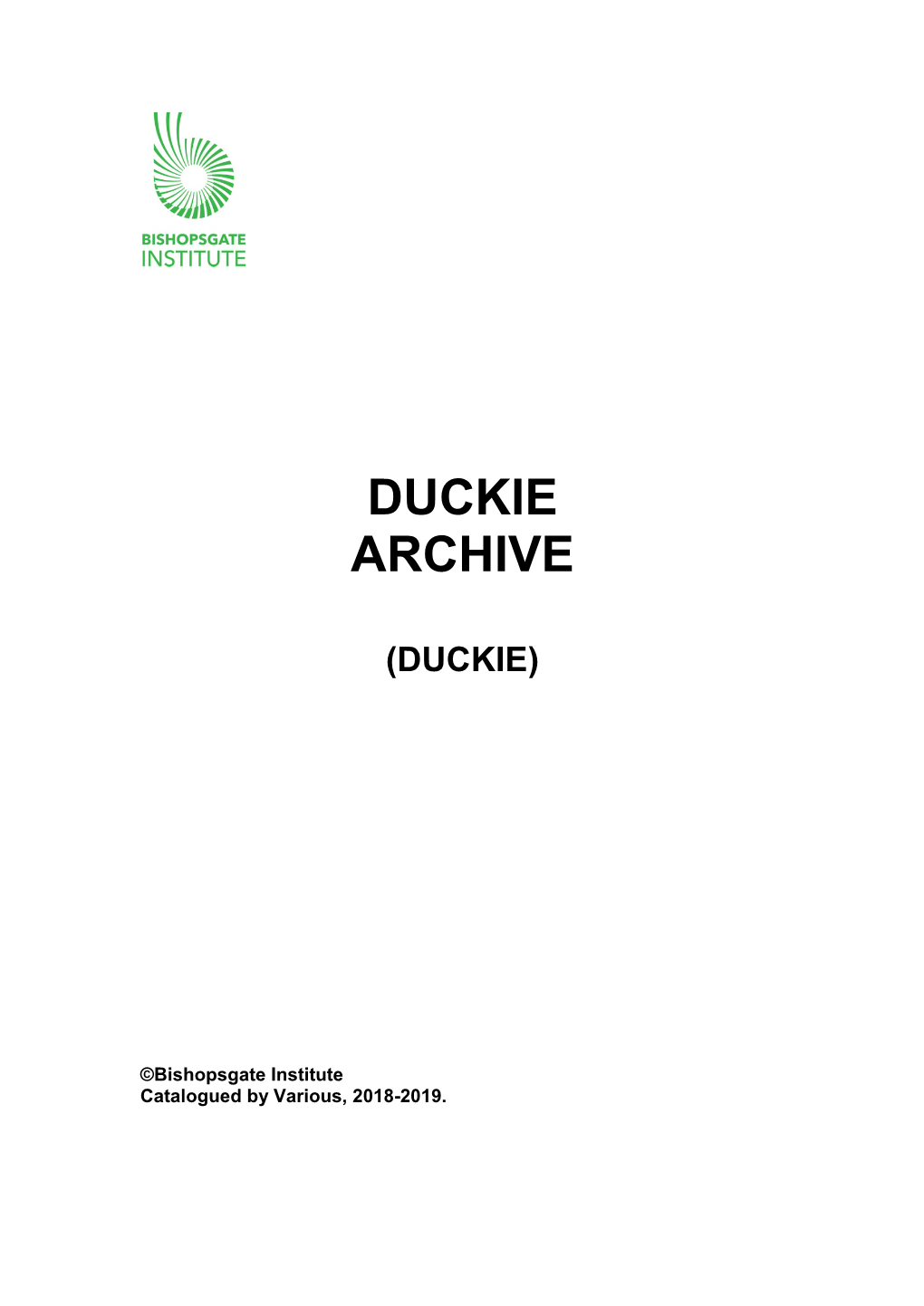 Duckie Archive