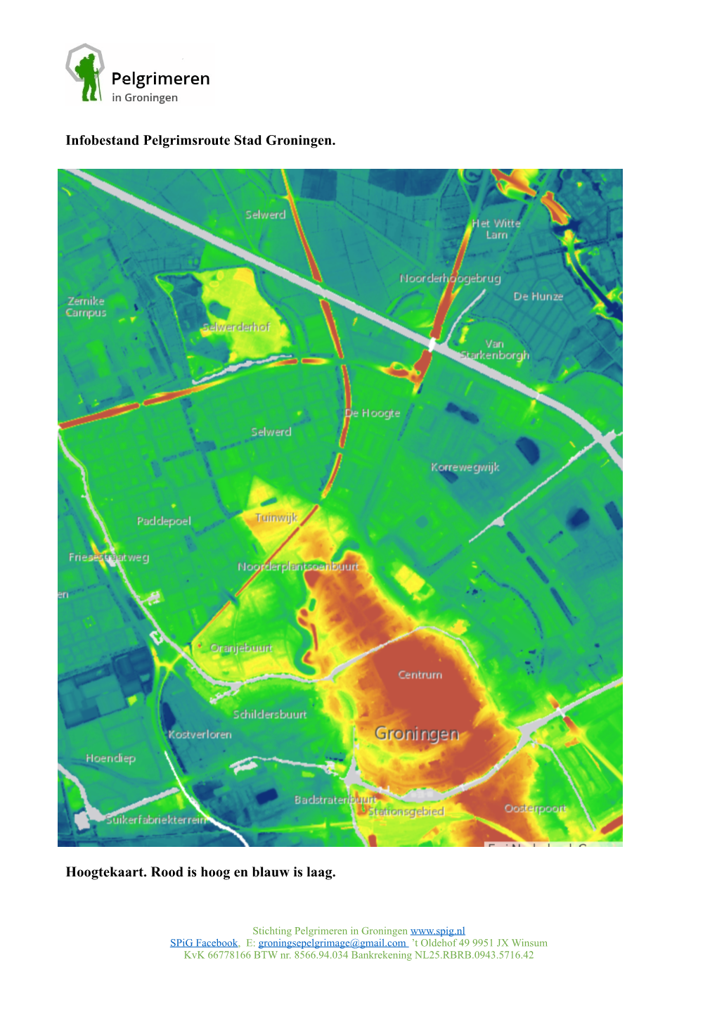 Infobestand Pelgrimsroute Stad Groningen