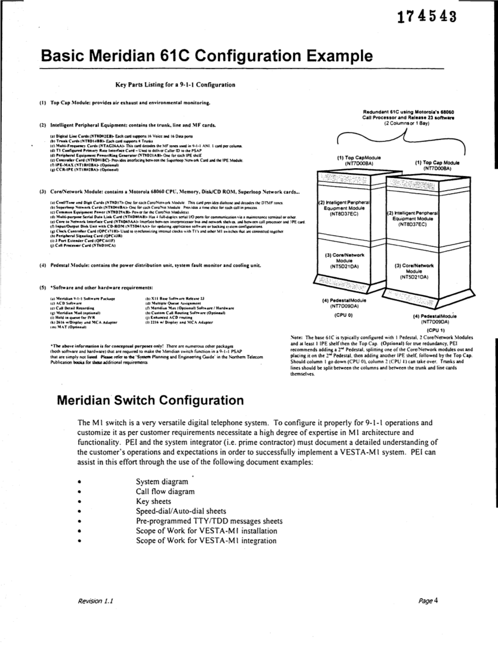 Basic Meridian 61C Configuration Example