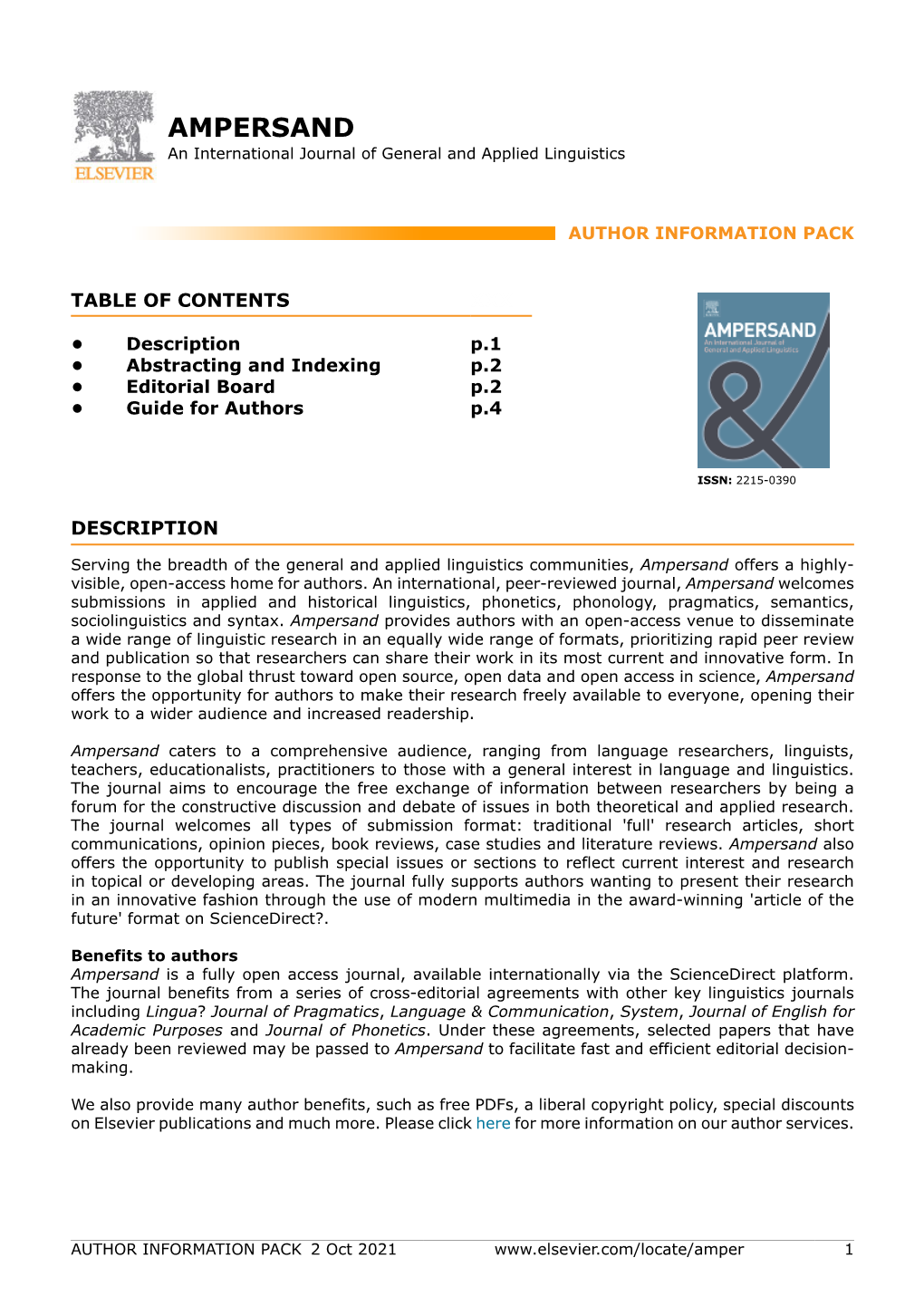 AMPERSAND an International Journal of General and Applied Linguistics