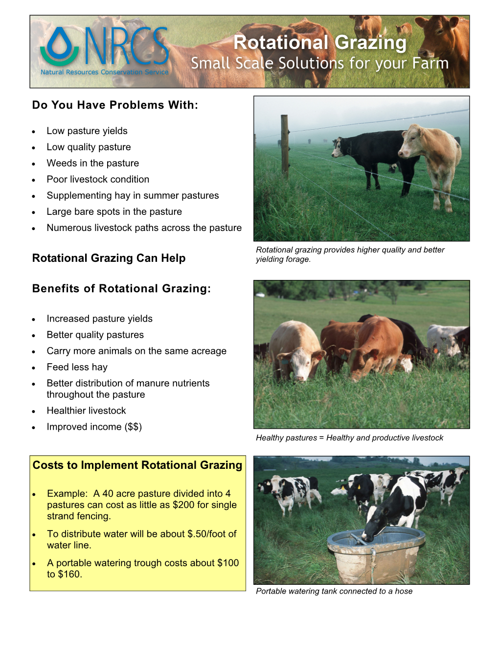 Costs to Implement Rotational Grazing