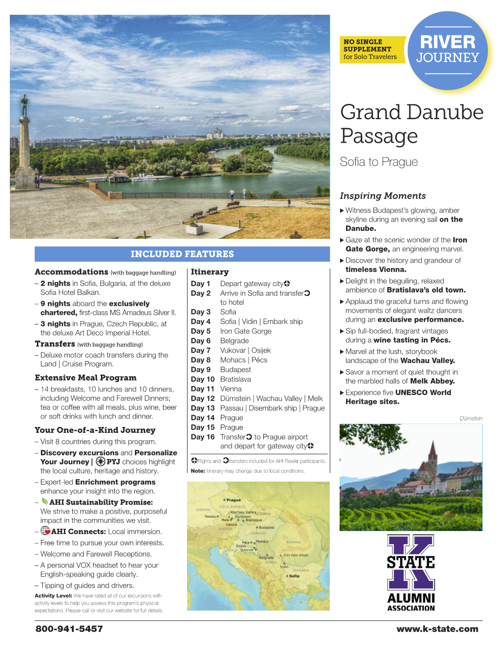 Grand Danube Passage Soﬁa to Prague