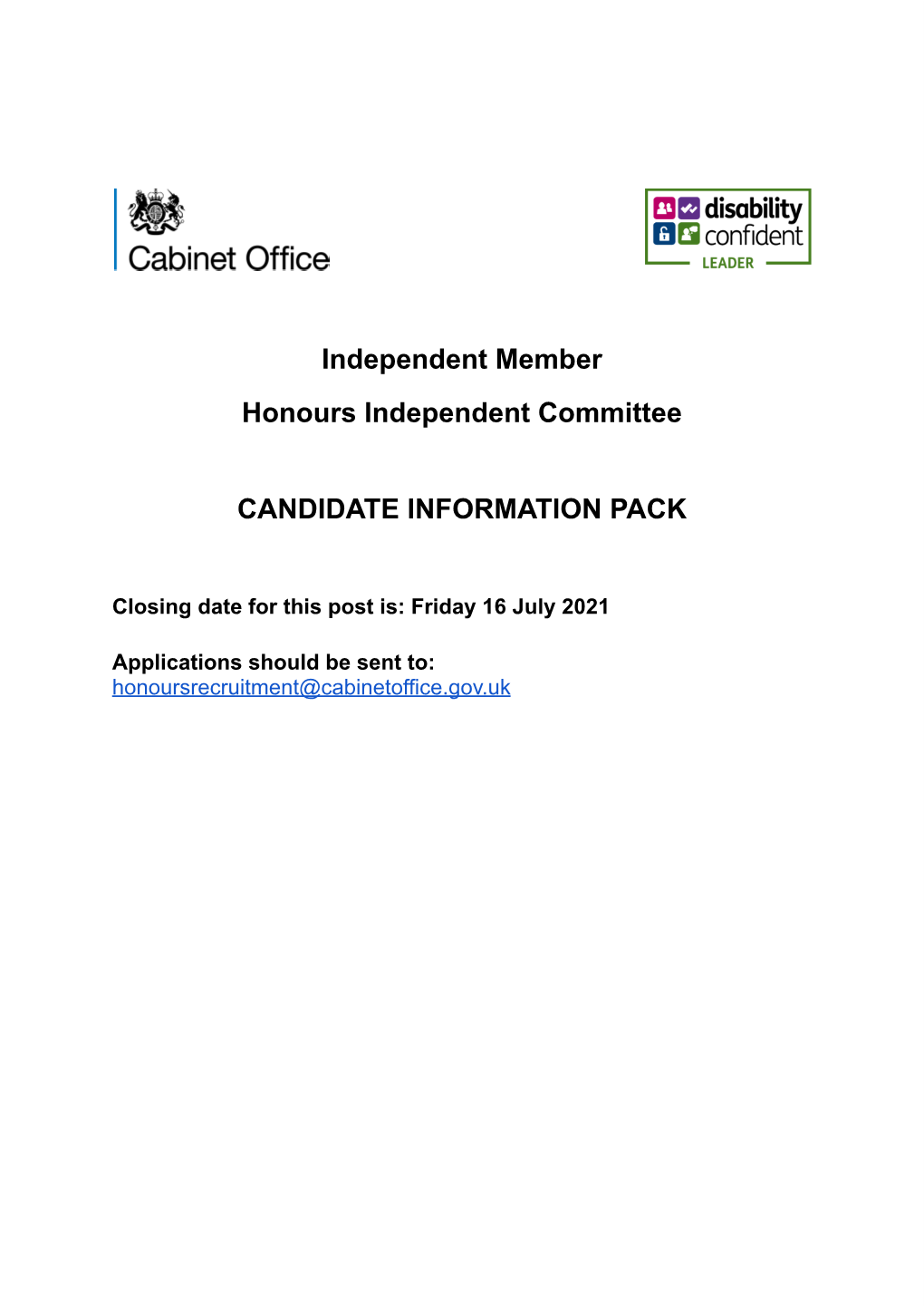 Education Committee Recruitment Candidate Pack