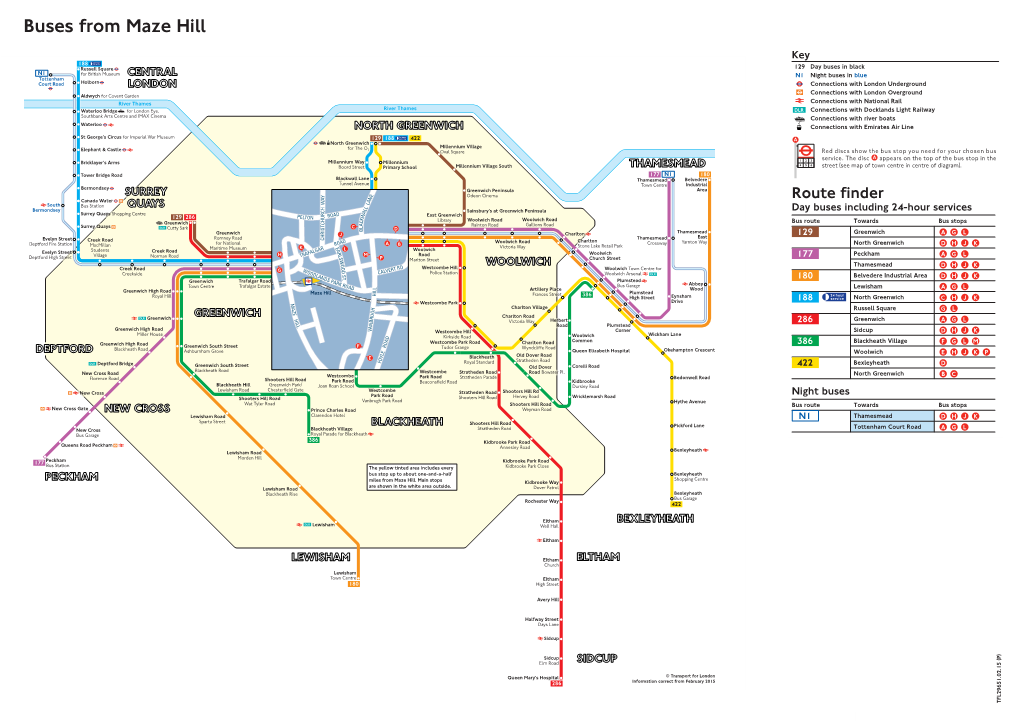 Buses from Maze Hill