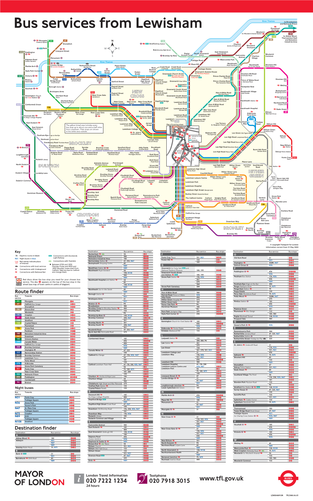 Bus Services from Lewisham