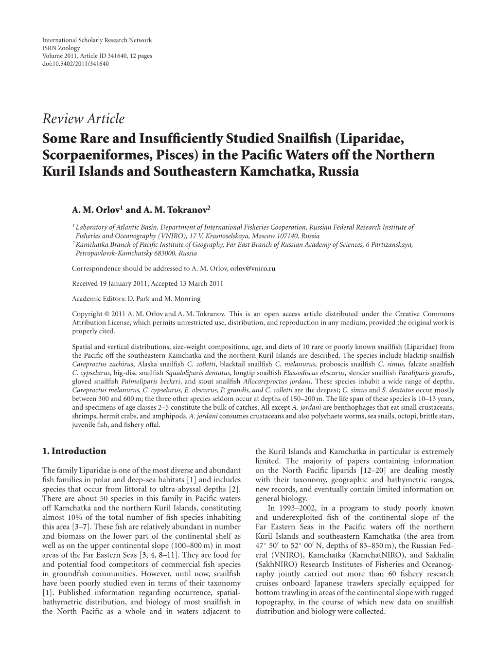 Some Rare and Insufficiently Studied Snailfish (Liparidae