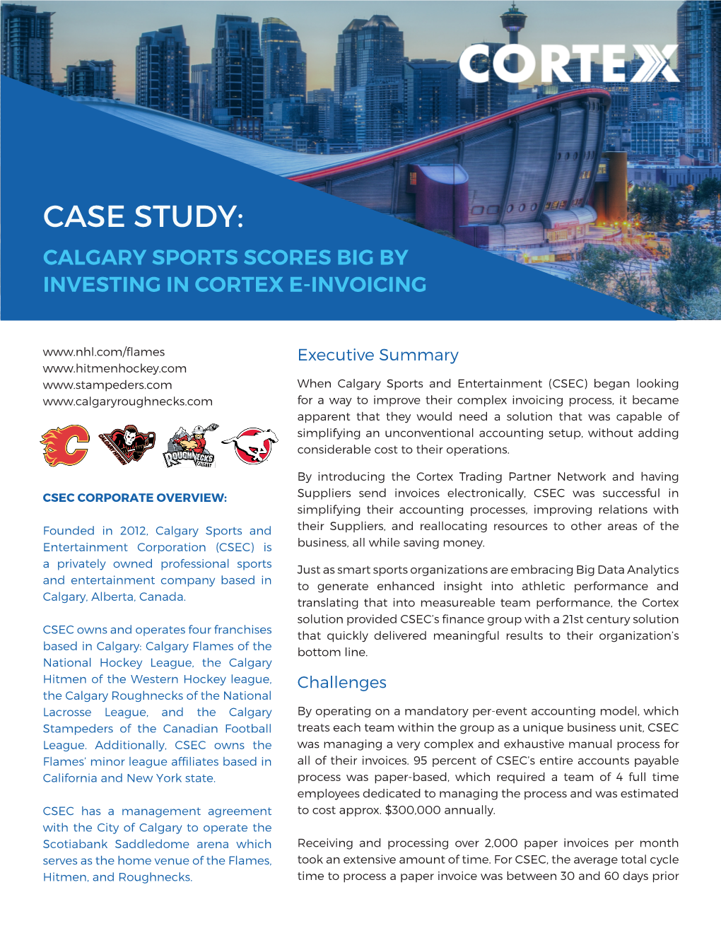 Case Study: Calgary Sports Scores Big by Investing in Cortex E-Invoicing