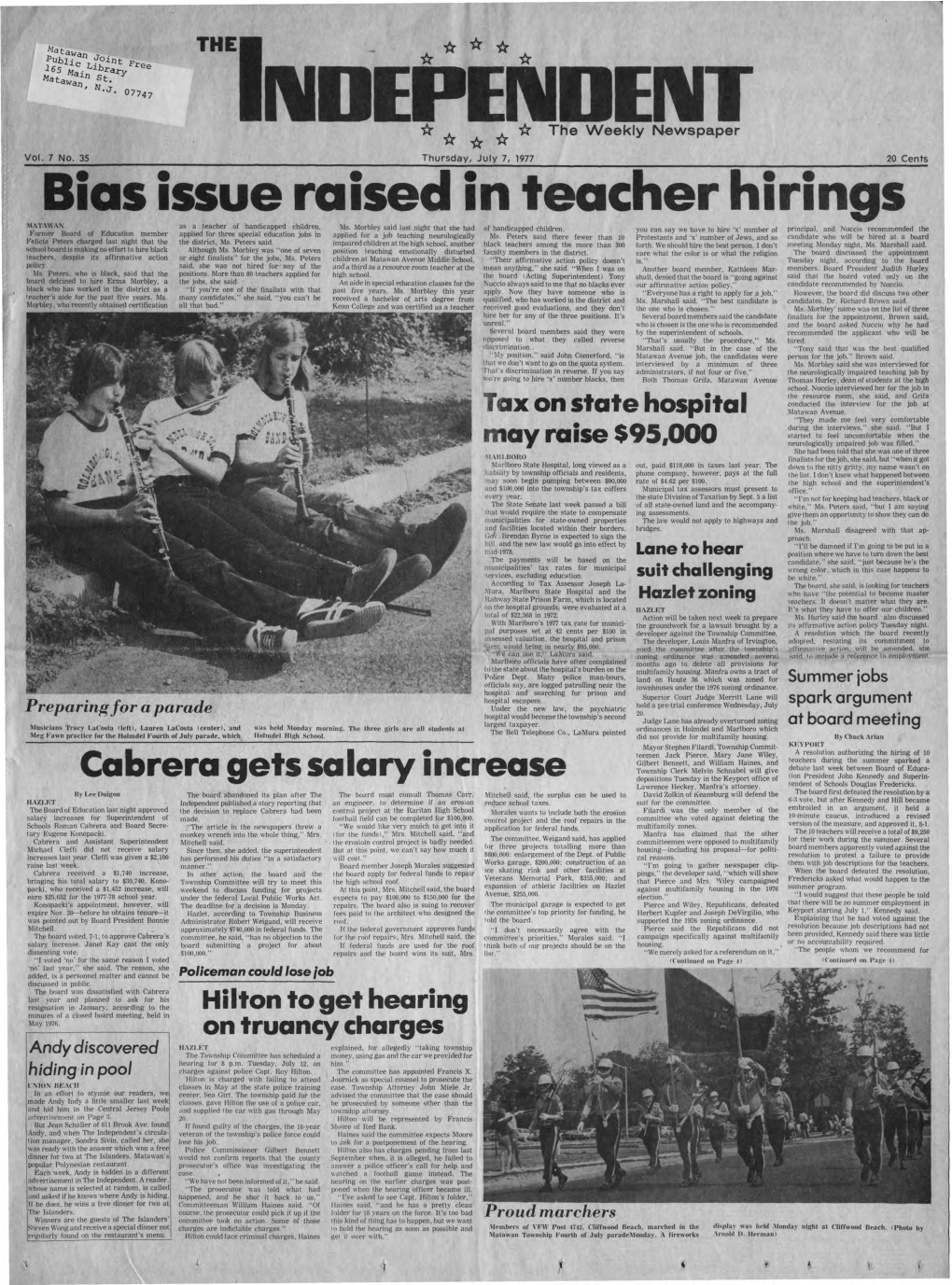 Bias Issue Raised in Teacher Hirings Mtn Cabrera Gets Salary Increase