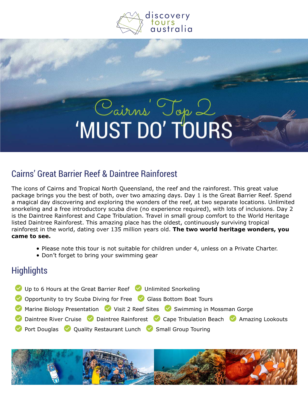 Cairns Reef and Daintree Rainforest Tours
