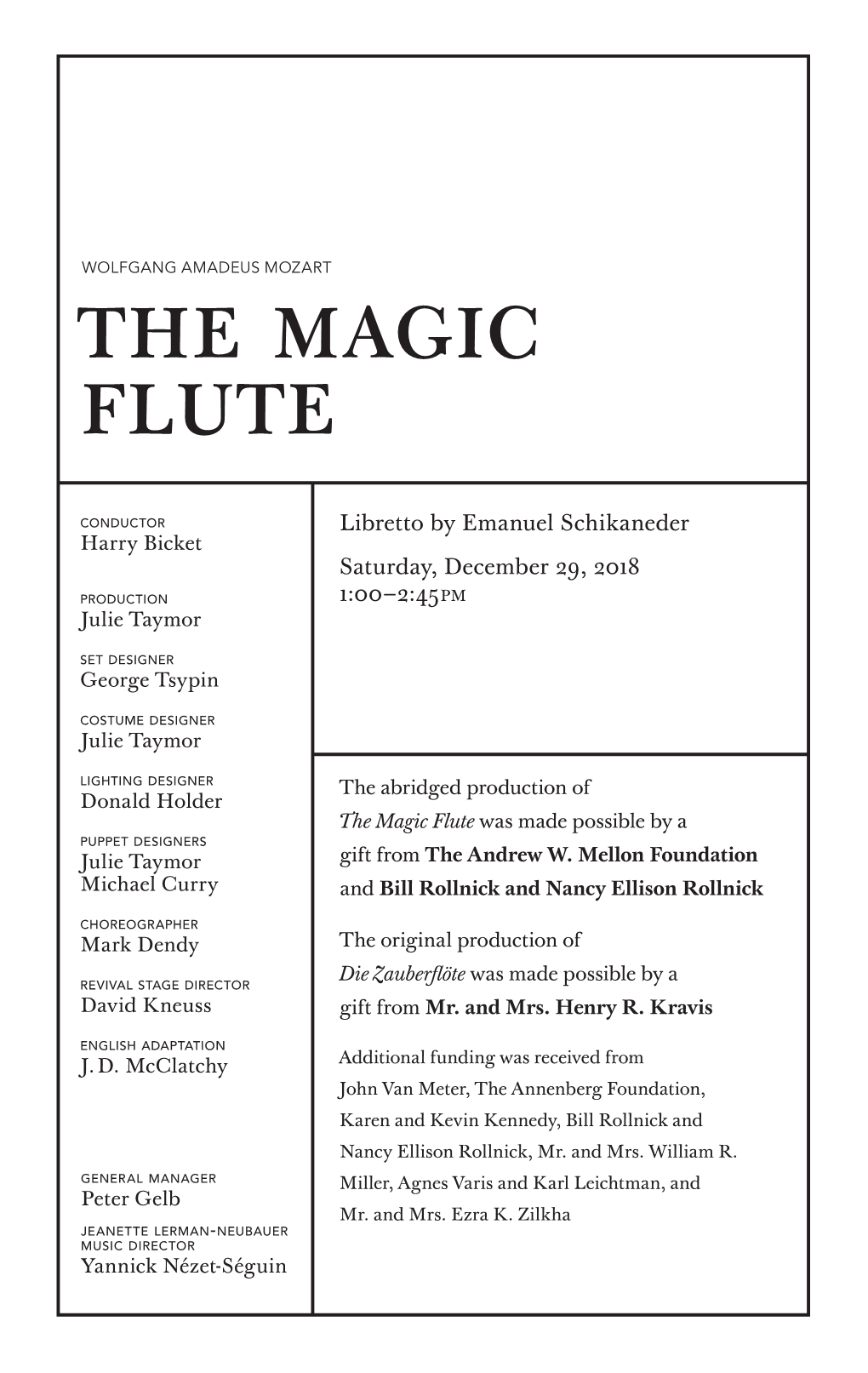 The Magic Flute