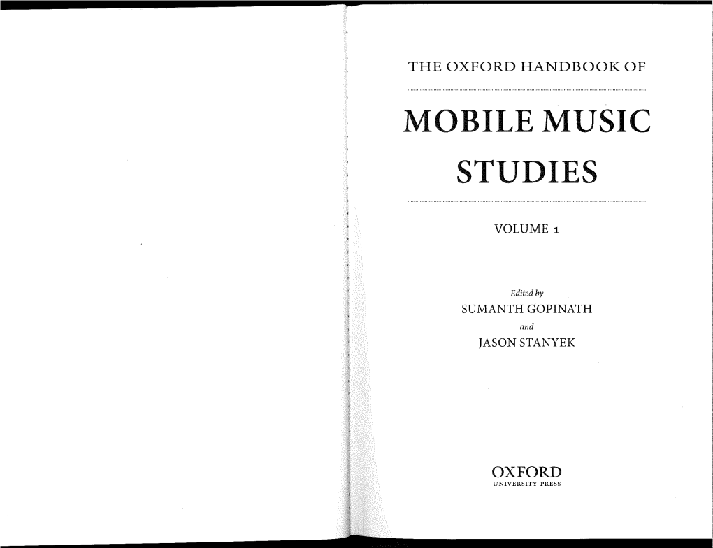 Mobile Music Studies