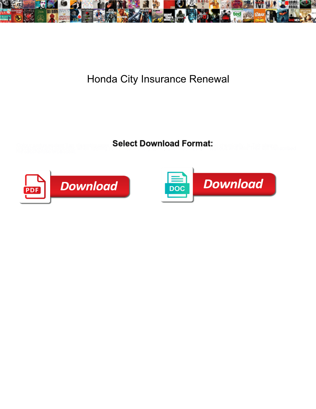 Honda City Insurance Renewal