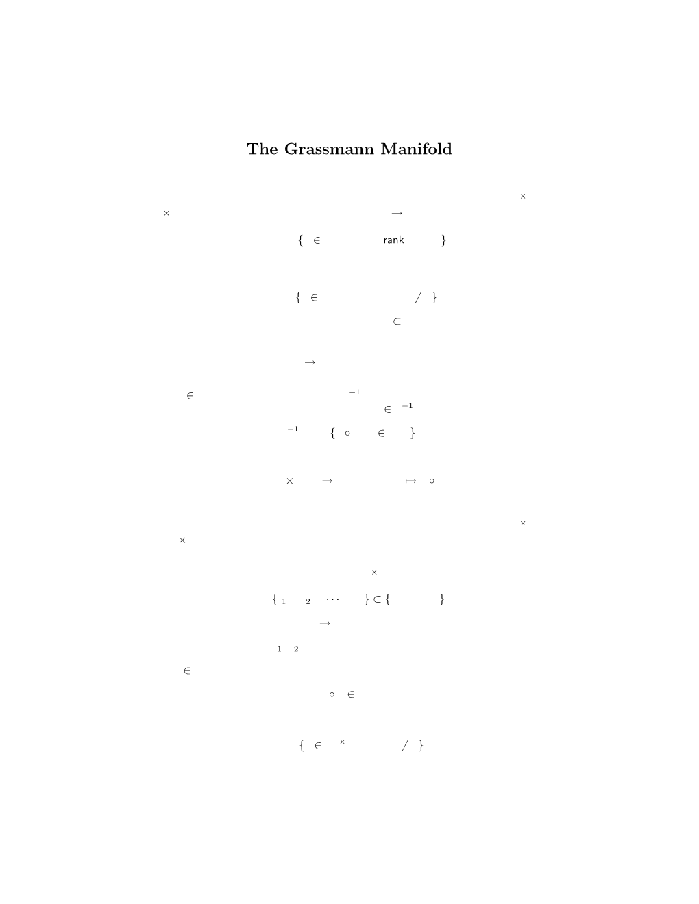 The Grassmann Manifold