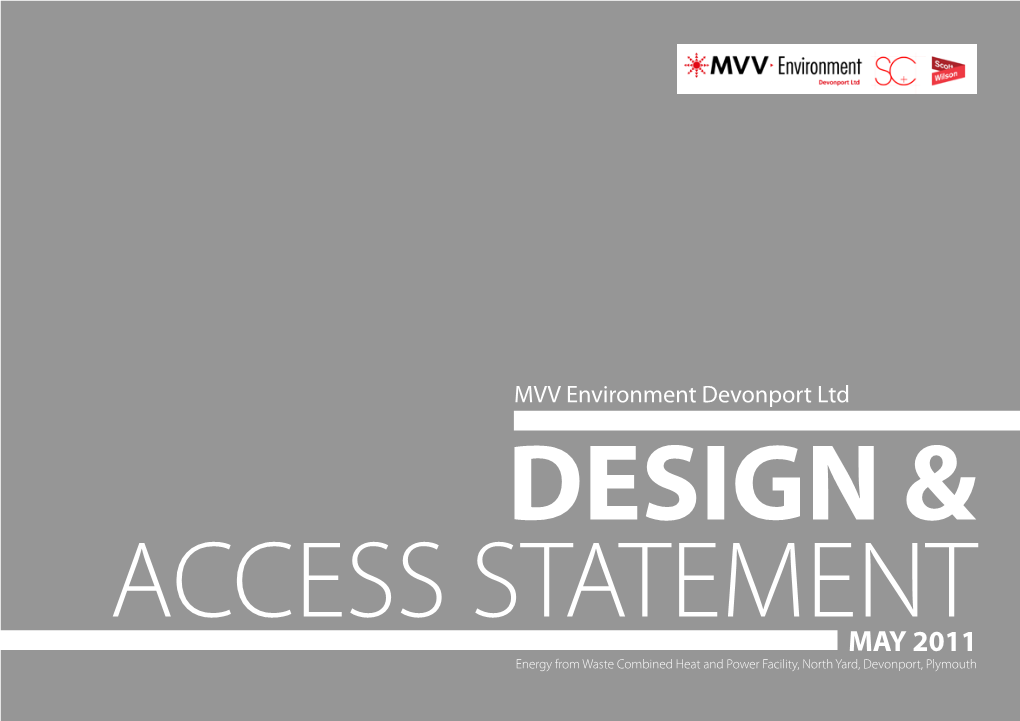 MAY 2011 Energy from Waste Combined Heat and Power Facility, North Yard, Devonport, Plymouth CONTENTS