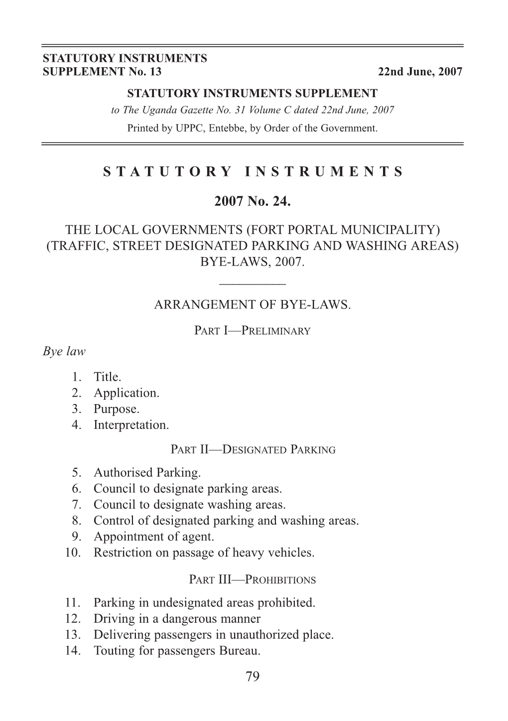 STATUTORY INSTRUMENTS 2007 No. 24. 79