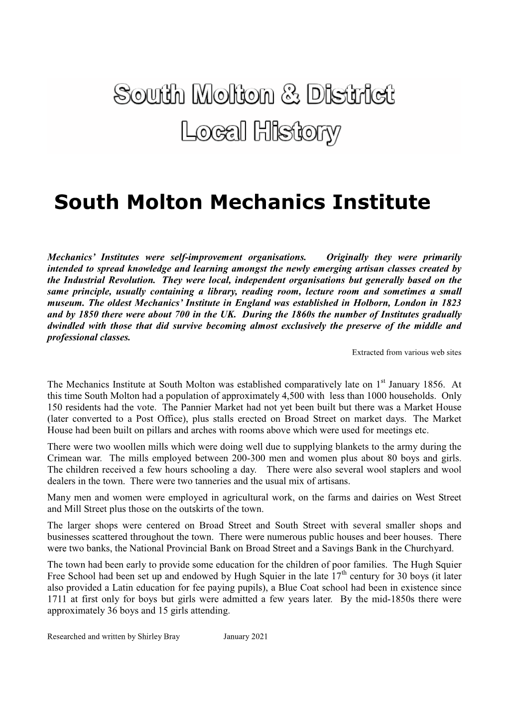 South Molton Mechanics Institute