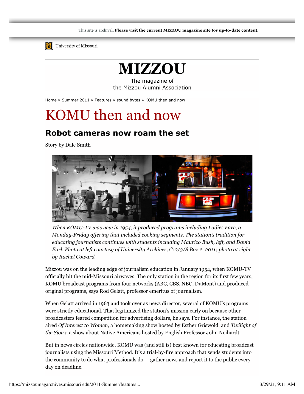 MIZZOU Magazine Site for Up-To-Date Content