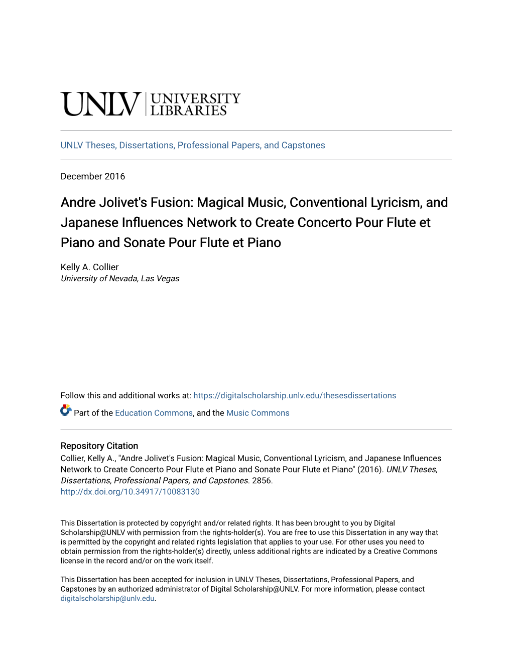 Andre Jolivet's Fusion: Magical Music, Conventional Lyricism, and Japanese Influences Network Ot Create Concerto Pour Flute Et Piano and Sonate Pour Flute Et Piano