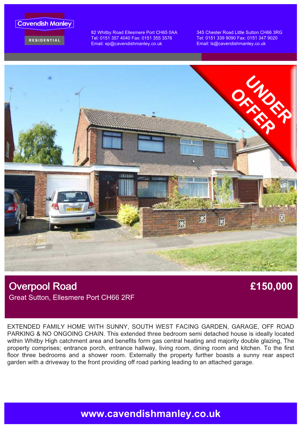 Overpool Road £150,000