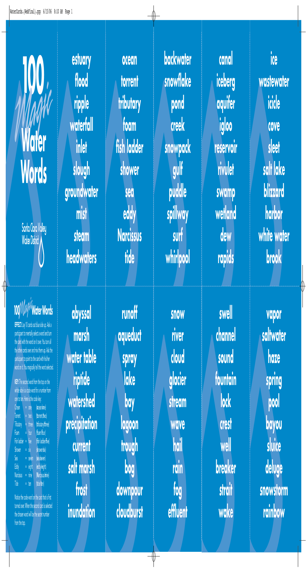 100 Magic Water Words