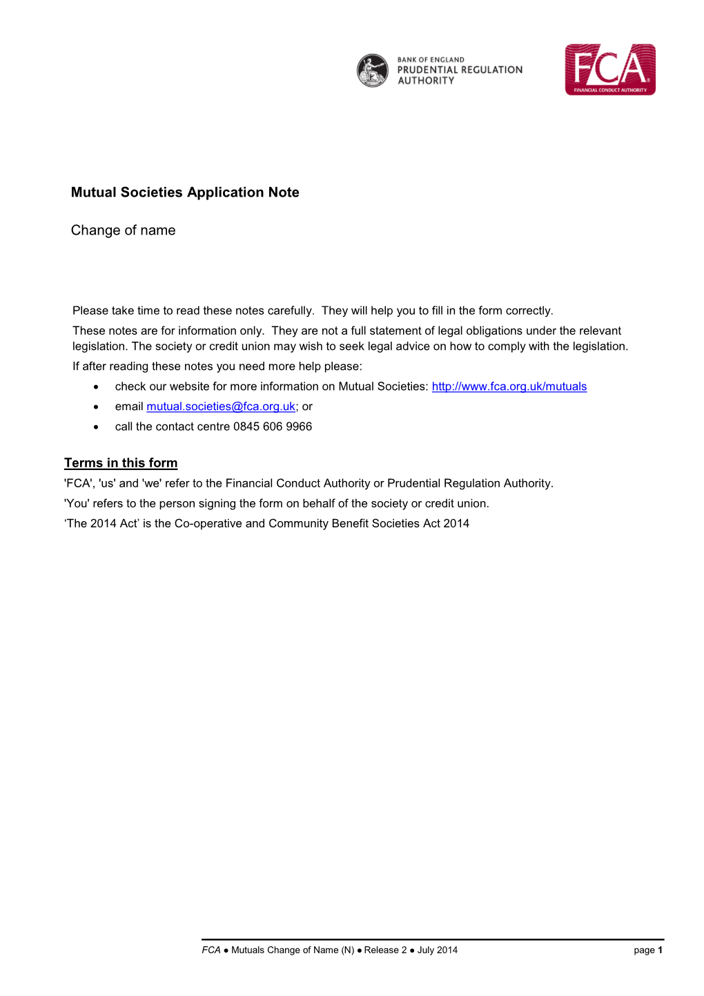 Mutual Societies Application Form