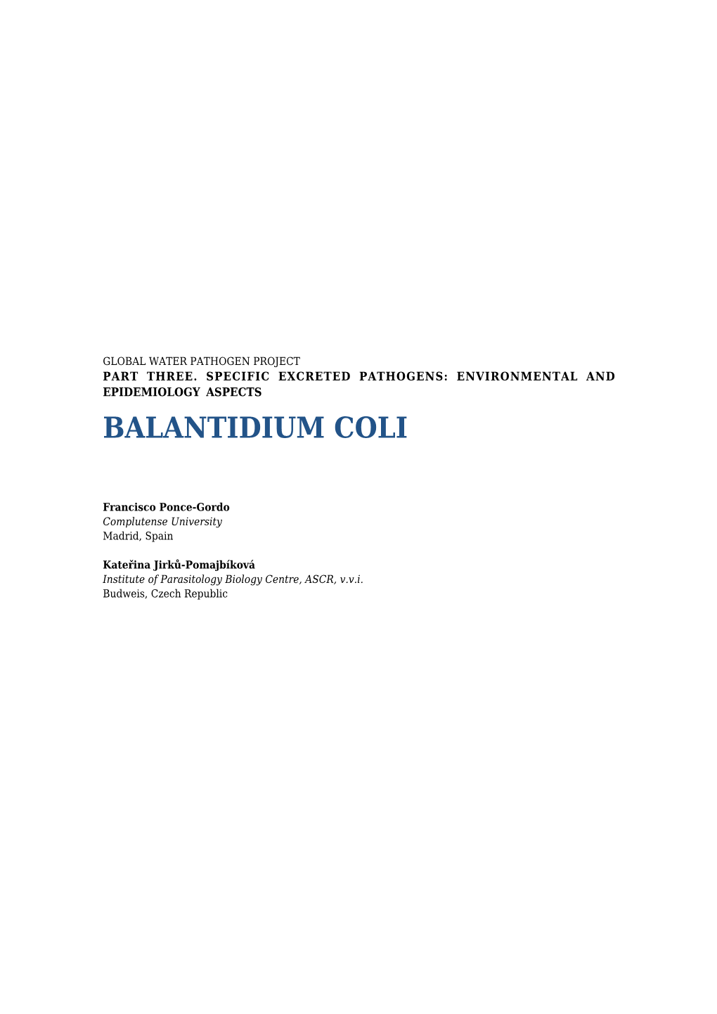 Balantidium Coli