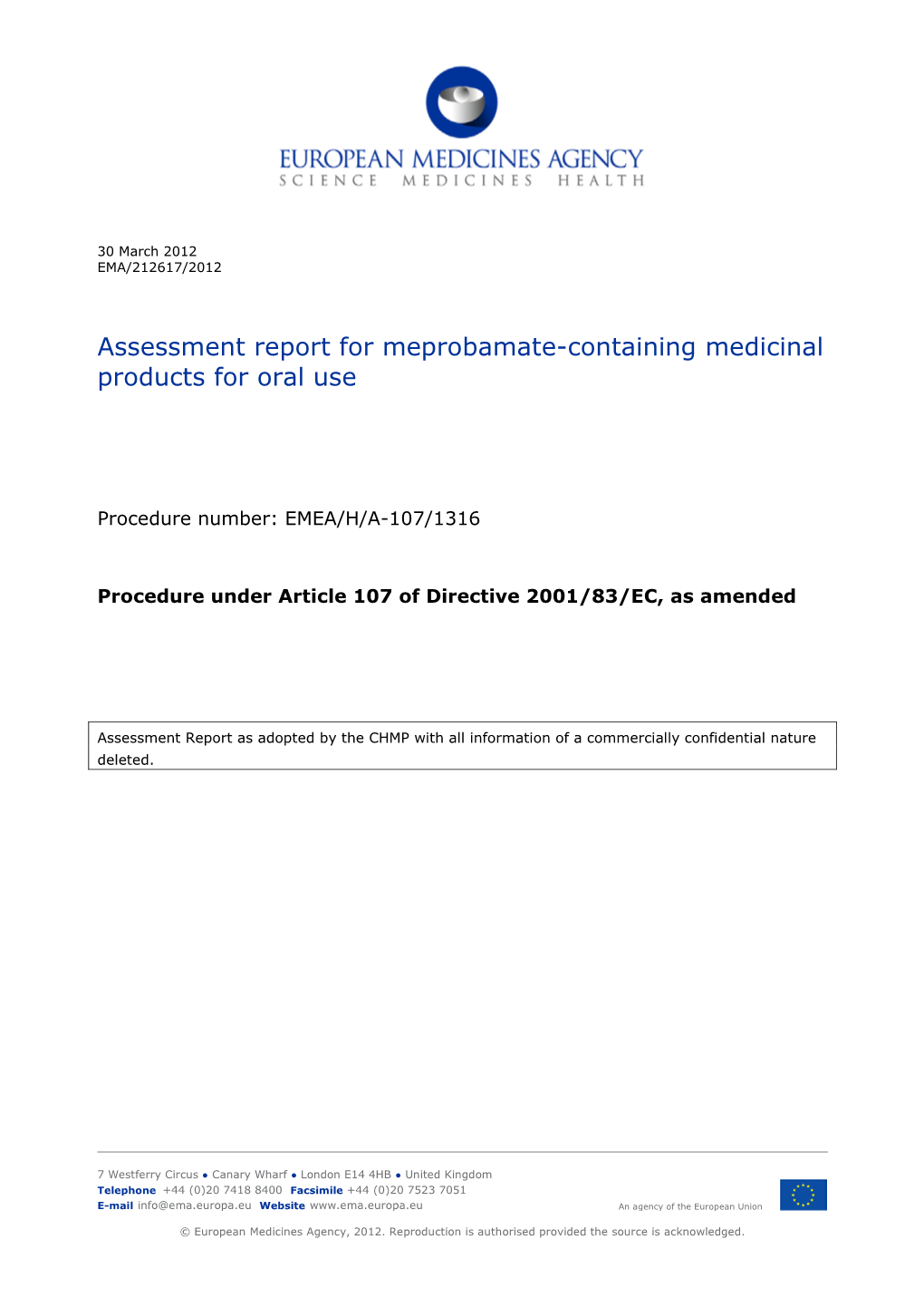 Meprobamate Art 107 AR