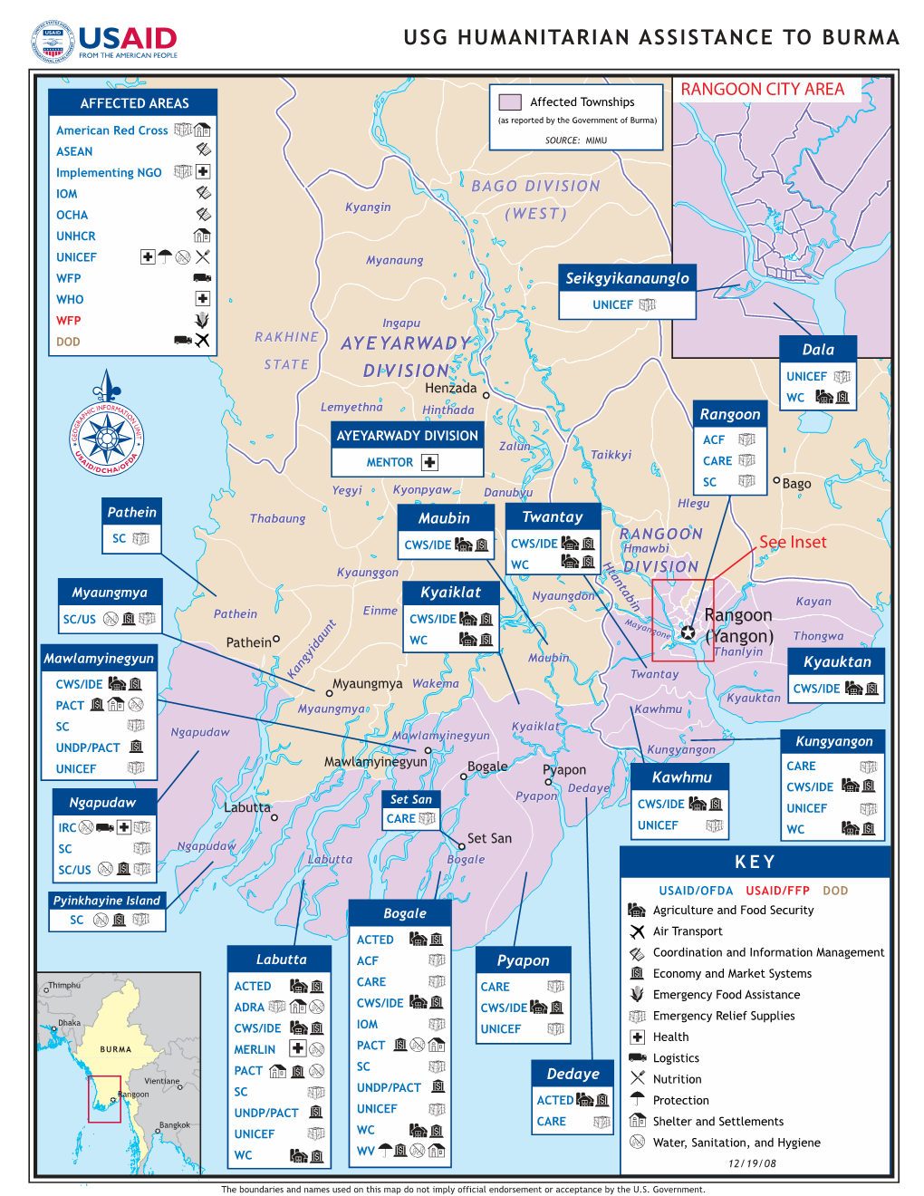 Usg Humanitarian Assistance to Burma