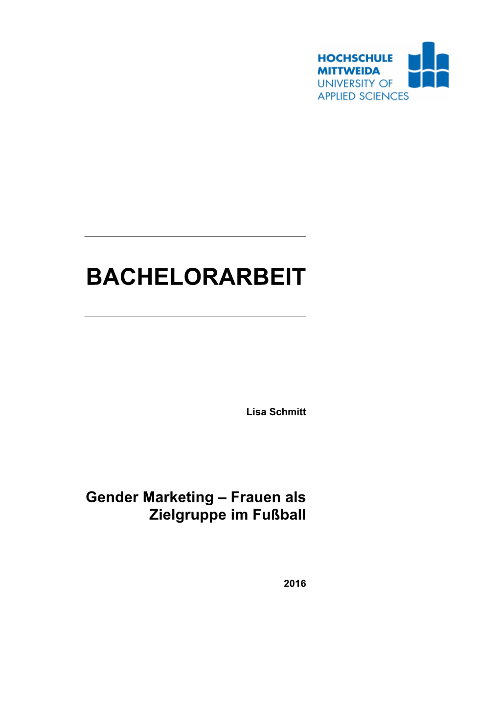 BACHELORARBEIT Gender Marketing