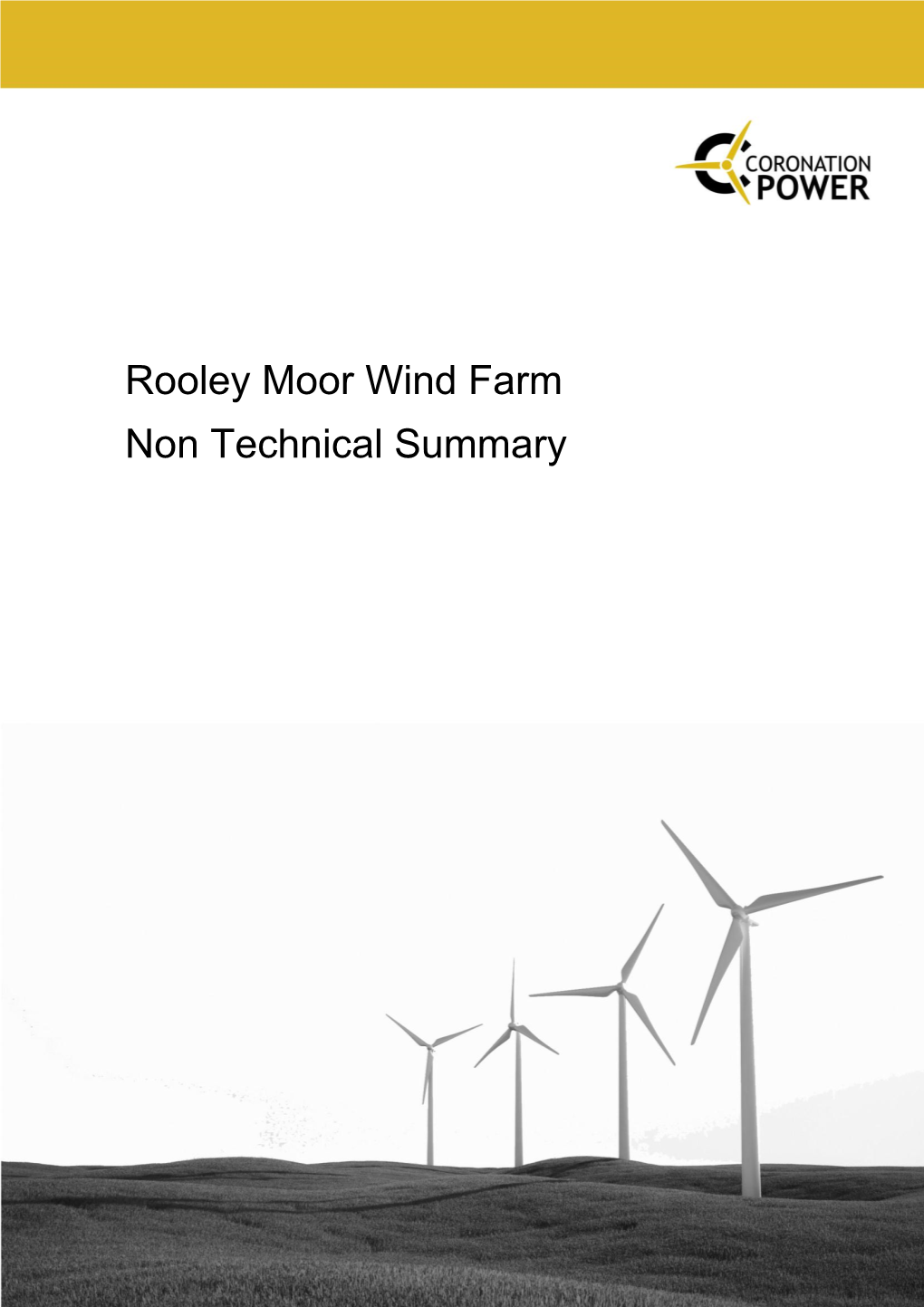 Rooley Moor Wind Farm Non Technical Summary