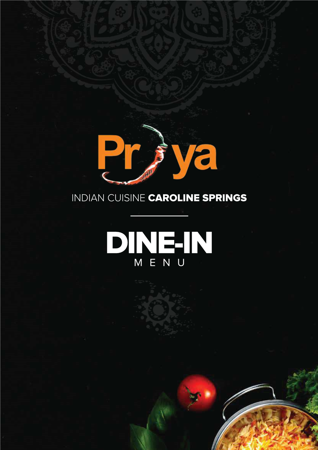 Indian Cuisine Caroline Springs Dine-In Menu