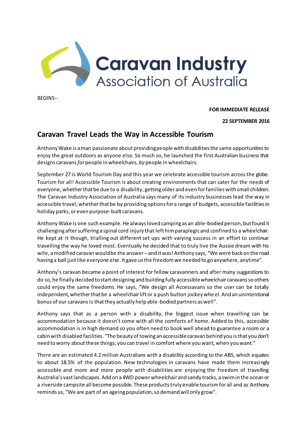 Caravan Travel Leads the Way in Accessible Tourism