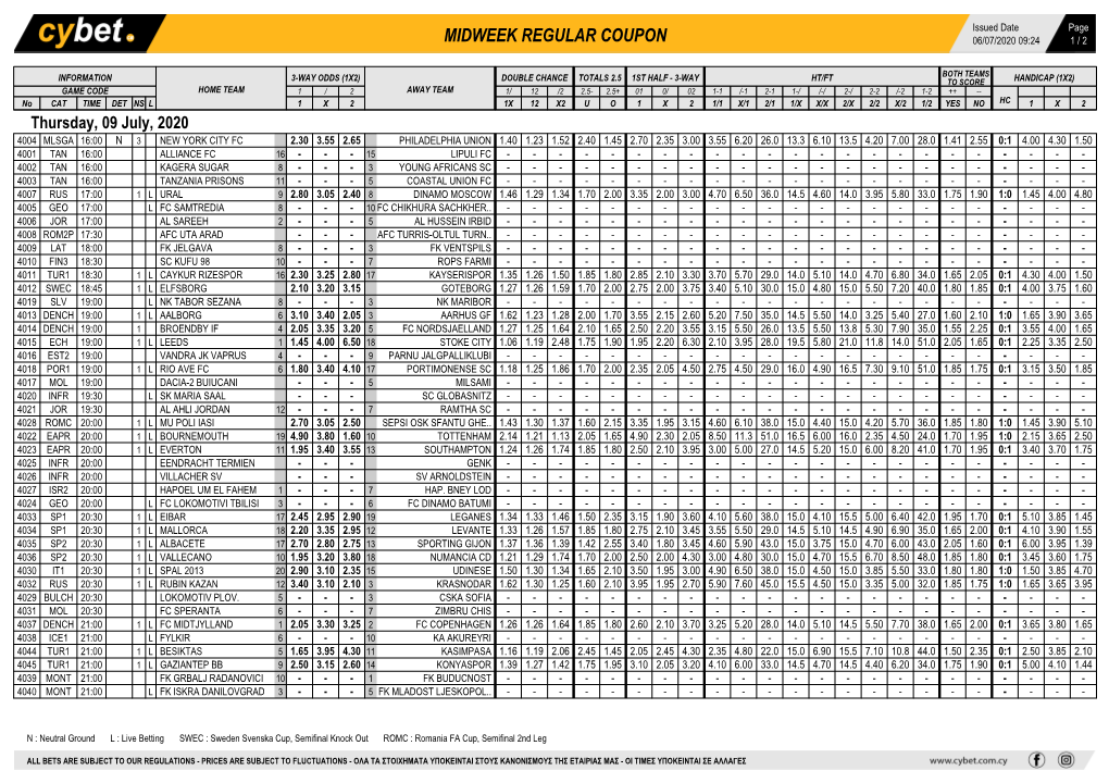 Midweek Regular Coupon 06/07/2020 09:24 1 / 2