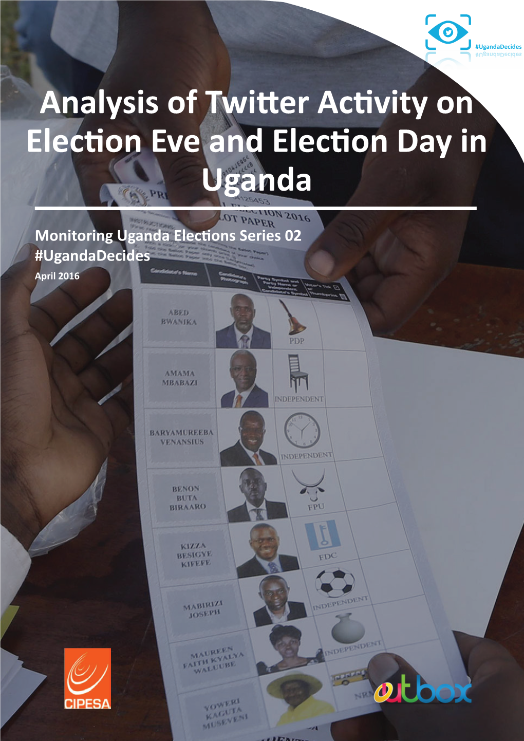 Analysis of Twitter Activity on Election Eve and Election Day in Uganda
