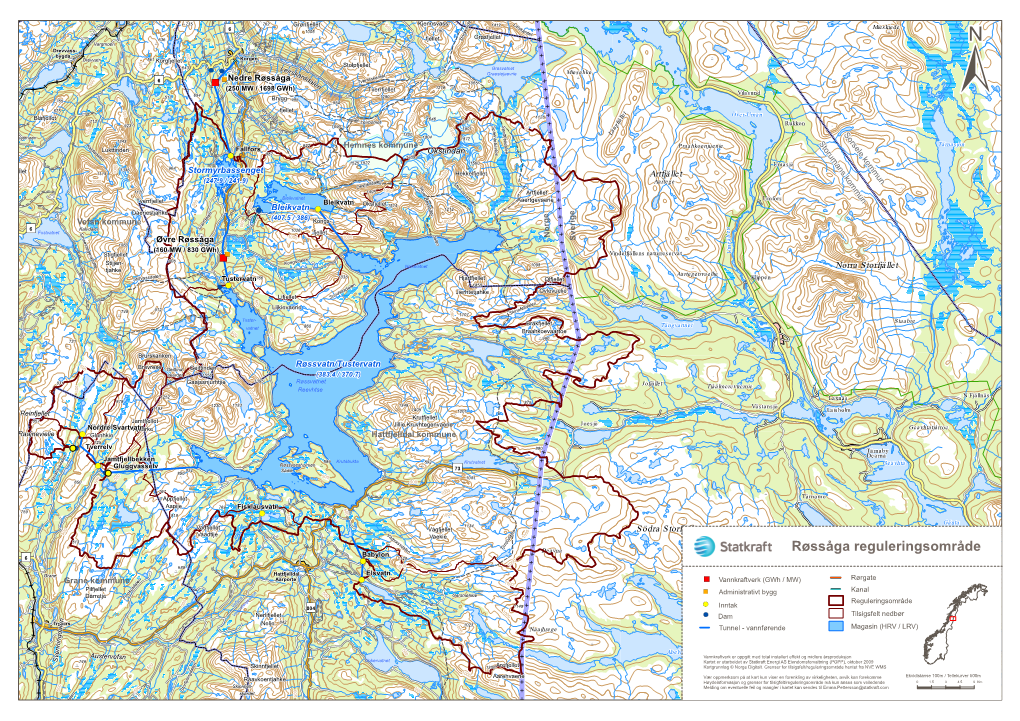 Røssåga Reguleringsområde T E Eiterå- Babylon 6 1128 R 0 Björkvattnet Å 0 Praahkoe 10 Yttervik D Daelie- 689 1000 a Stor-Stalofjället L Hattfjelldal E Grane Elsvatn