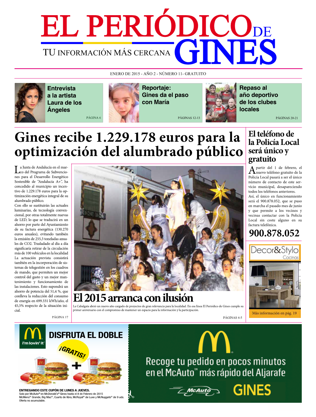 Gines Recibe 1.229.178 Euros Para La Optimización Del Alumbrado Público