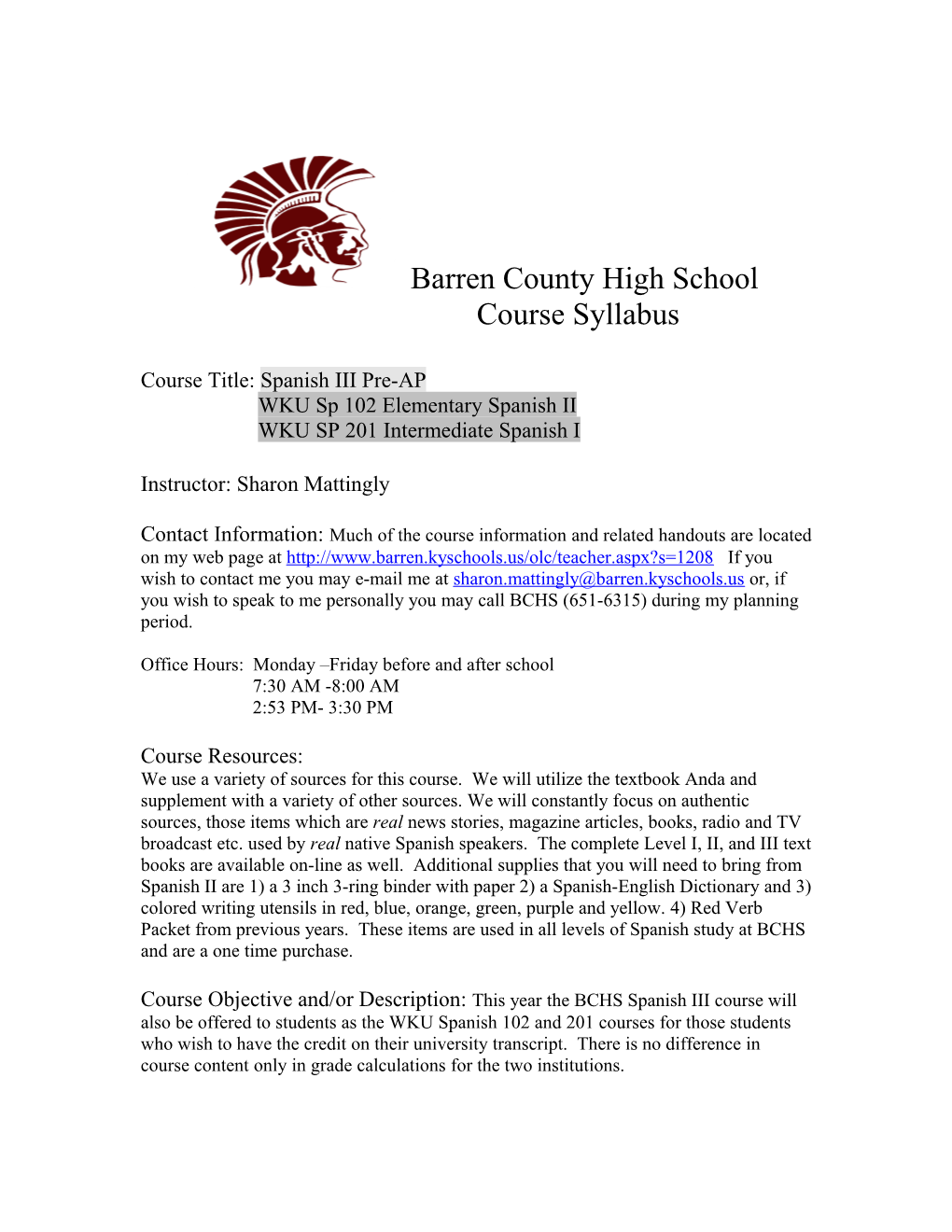 Barren County High School s3