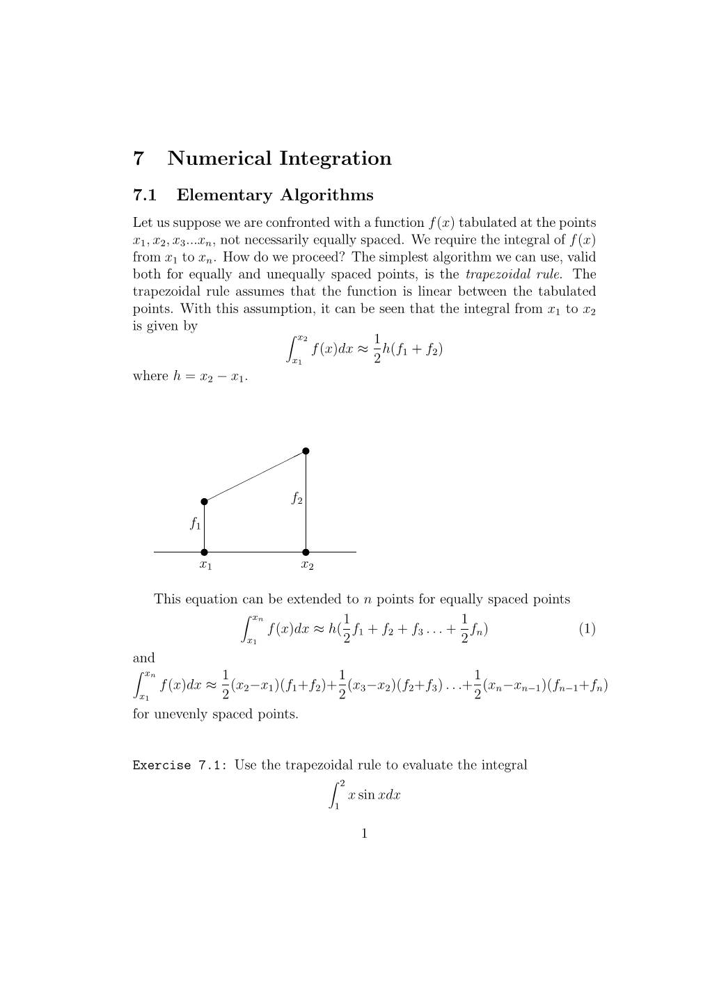 7 Numerical Integration