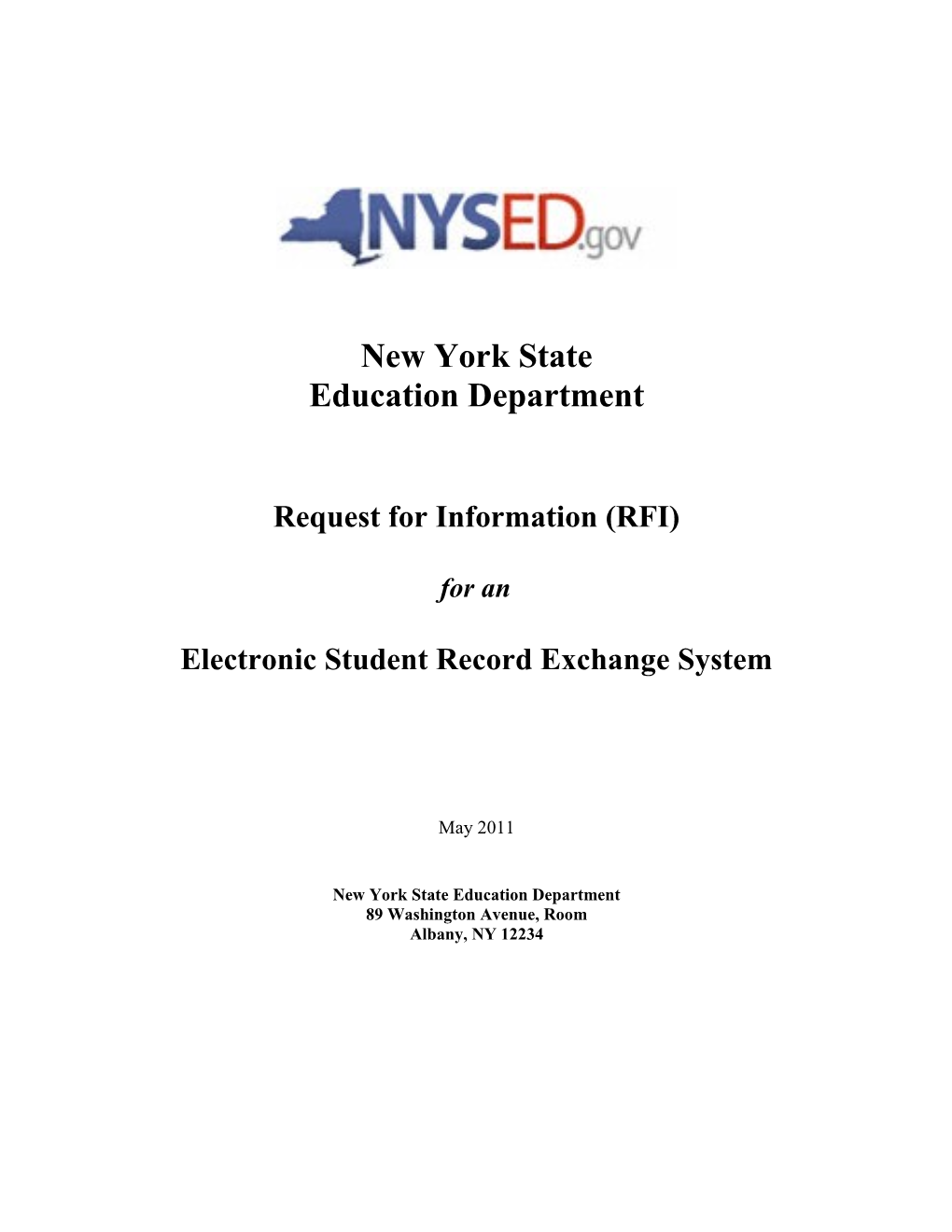 Request for Information - Electronic Student Record Exchange System