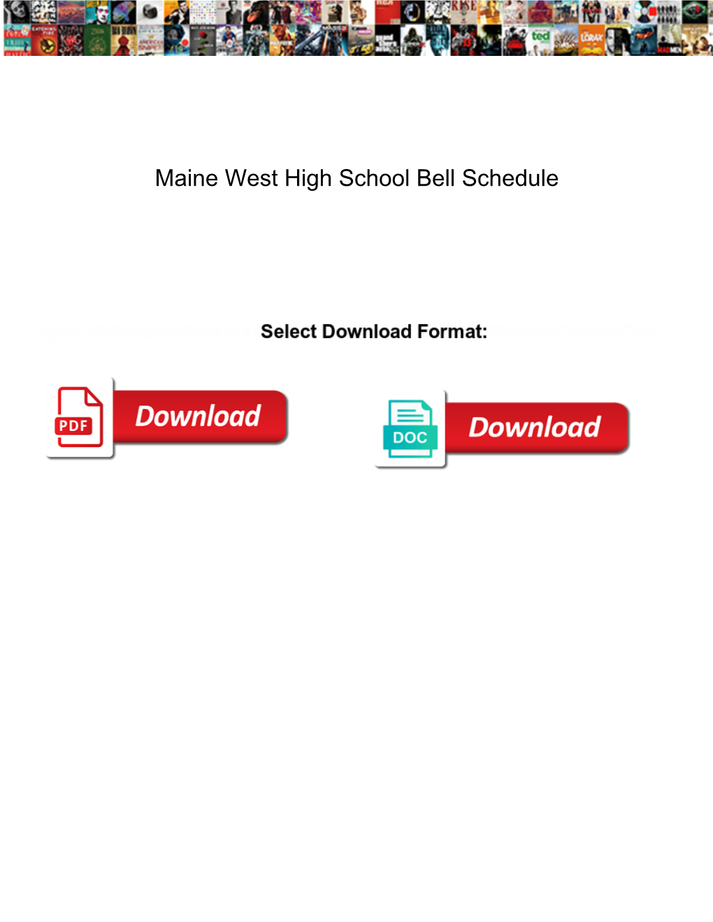Maine West High School Bell Schedule