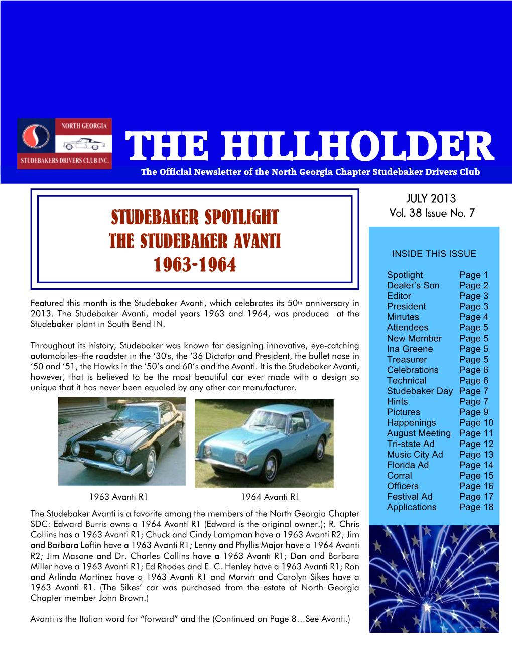 The Hillholder July 2013