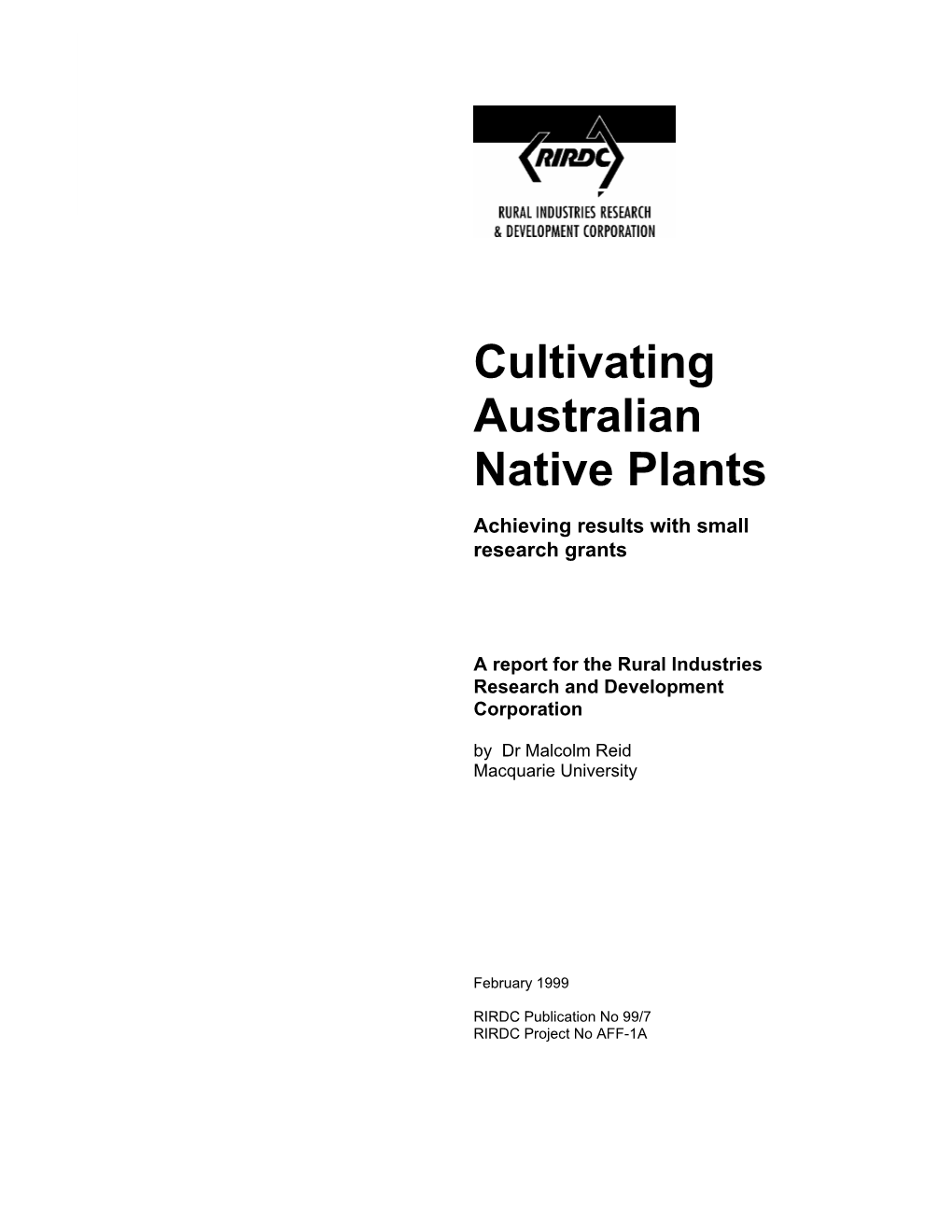 Cultivating Australian Native Plants