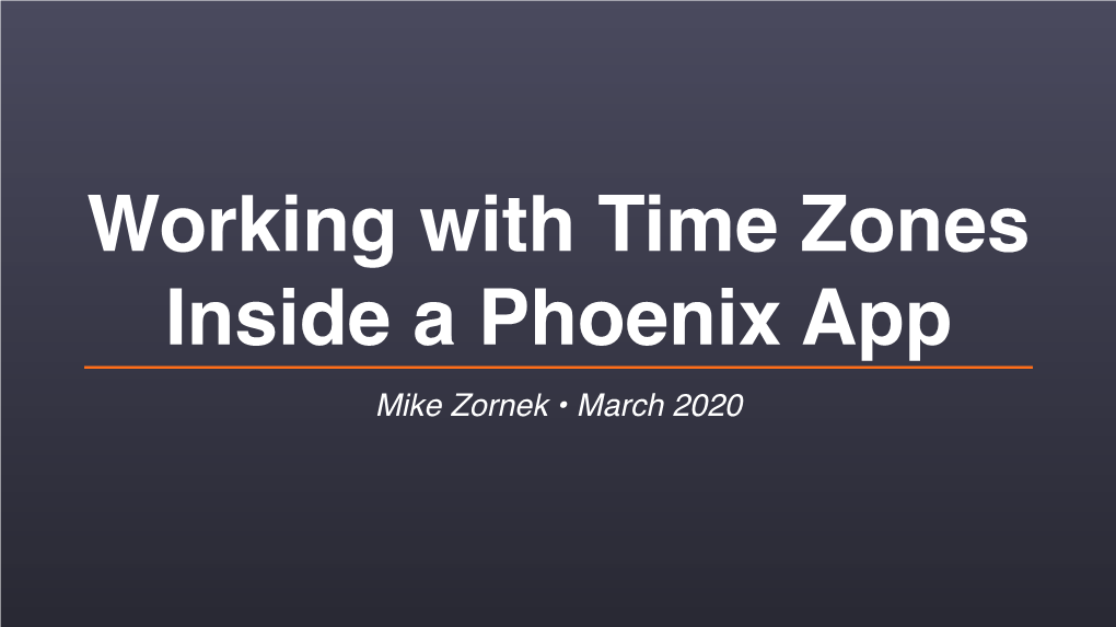 Mike Zornek • March 2020