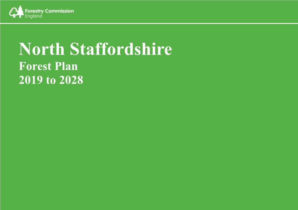 North Staffordshire Forest Plan 2019 to 2028