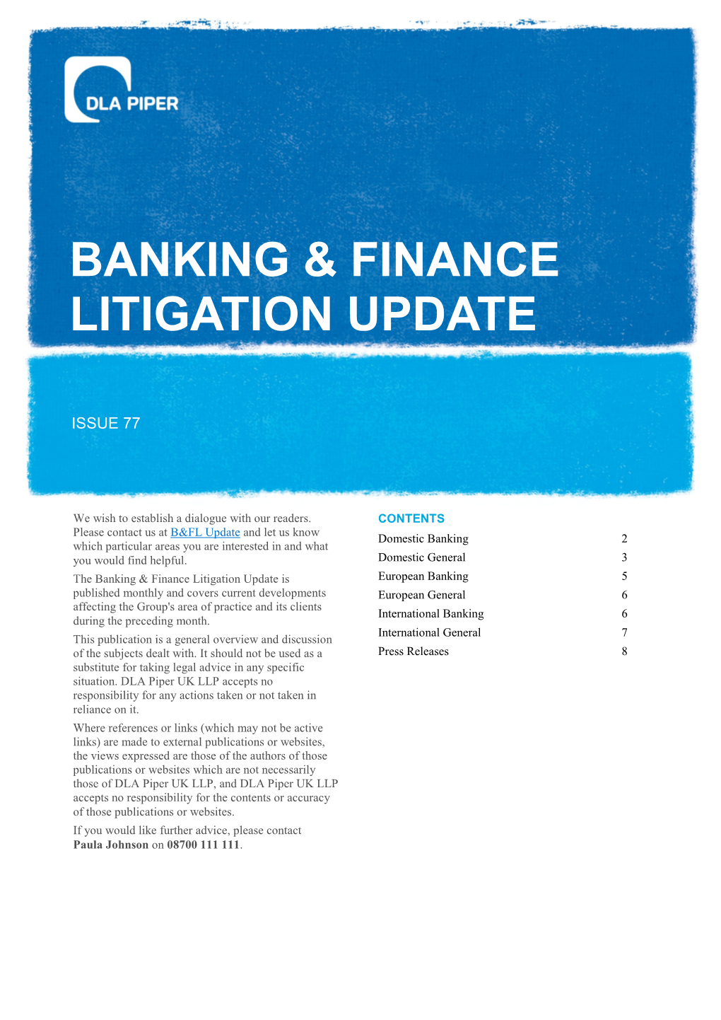 Banking & Finance Litigation Update