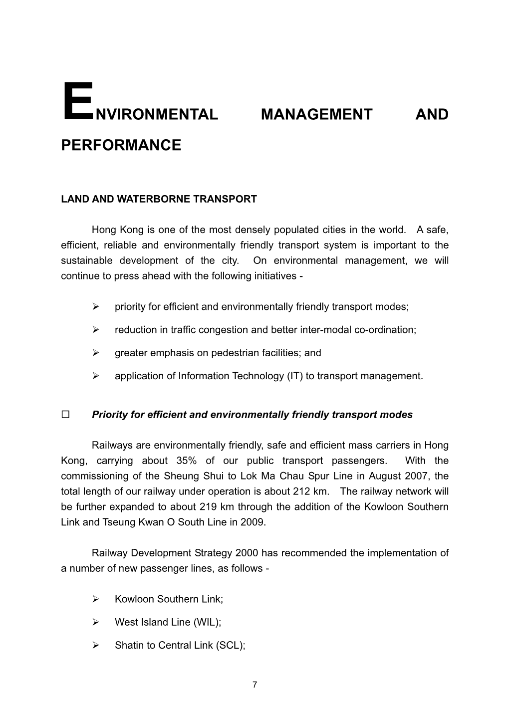 Environmental Management and Performance