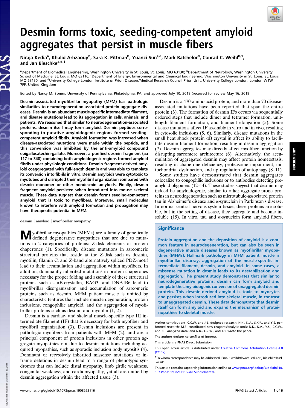 Desmin Forms Toxic, Seeding-Competent Amyloid Aggregates That Persist in Muscle Fibers