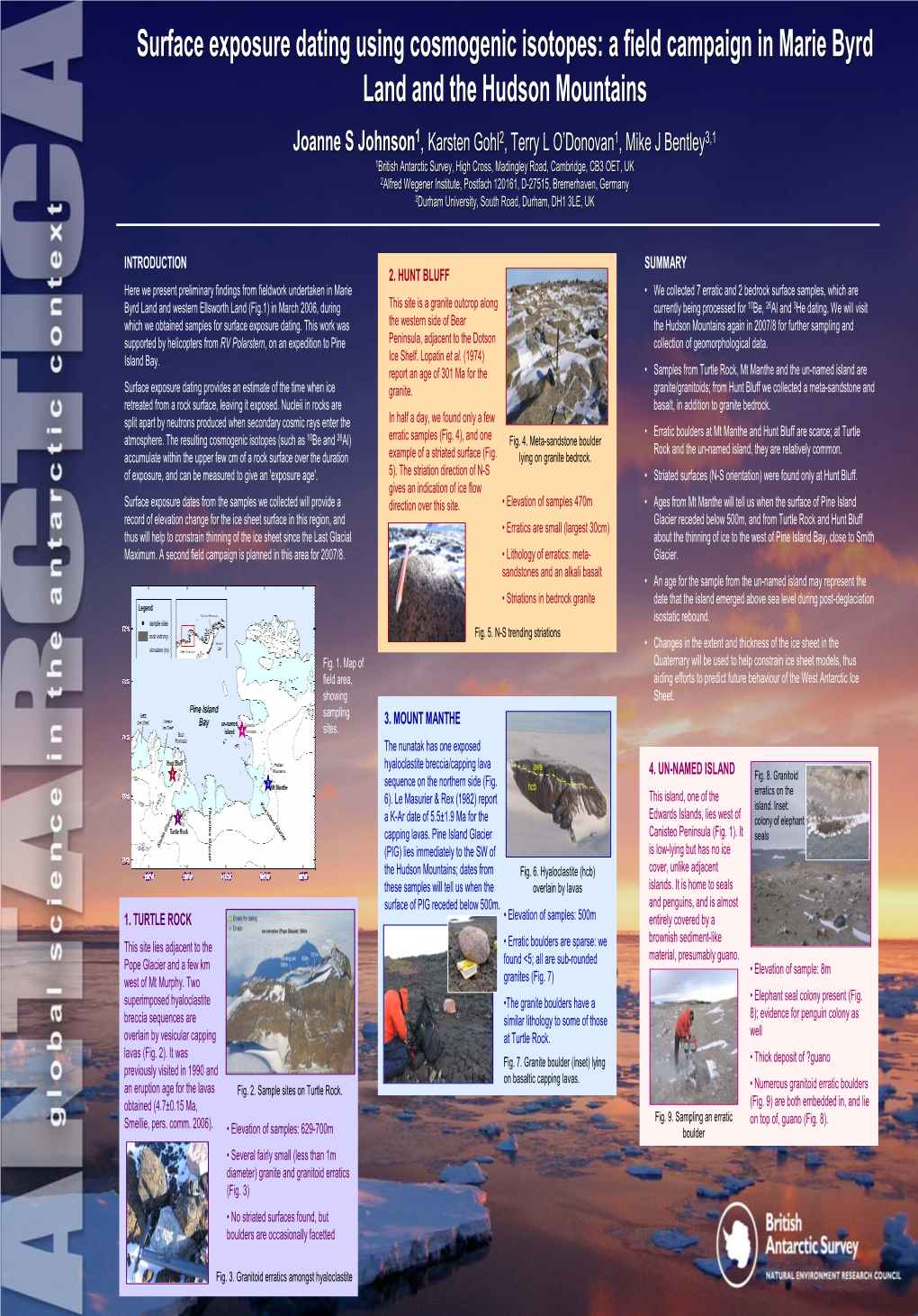 Surface Exposure Dating Using Cosmogenic