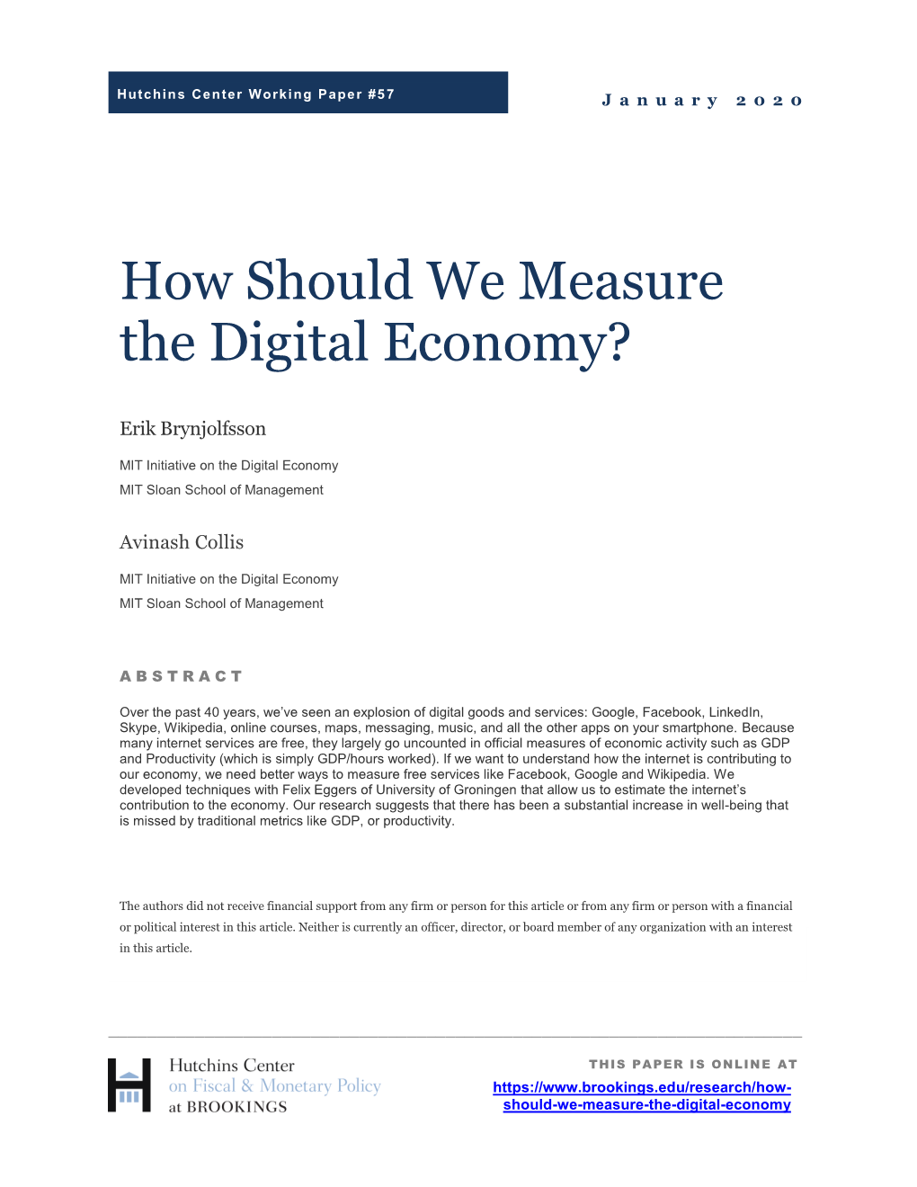 How Should We Measure the Digital Economy? 2